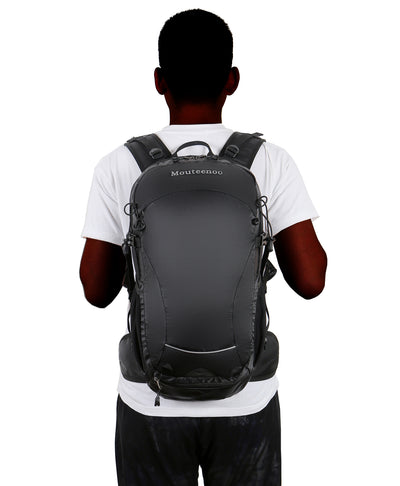 Mouteenoo Mochila de ciclismo de montaña para MTB, ciclismo y mochila de viaje en bicicleta para hombres y mujeres (negro)