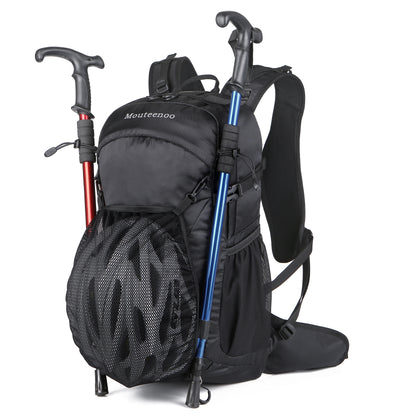 Mouteenoo Mochila de ciclismo de montaña para MTB, ciclismo y mochila de viaje en bicicleta para hombres y mujeres (negro)