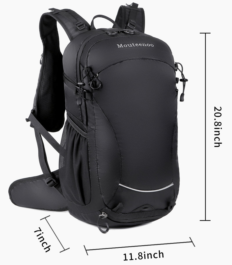 Mouteenoo Mochila de ciclismo de montaña para MTB, ciclismo y mochila de viaje en bicicleta para hombres y mujeres (negro)