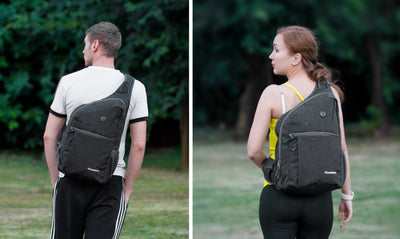 Mouteenoo Mochila Sling para hombres y mujeres