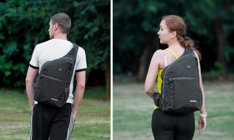 Mouteenoo Mochila Sling para hombres y mujeres