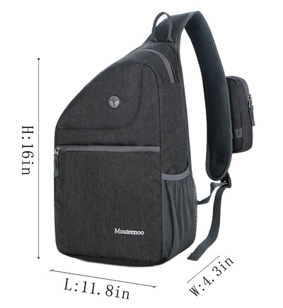 Mouteenoo Mochila Sling para hombres y mujeres