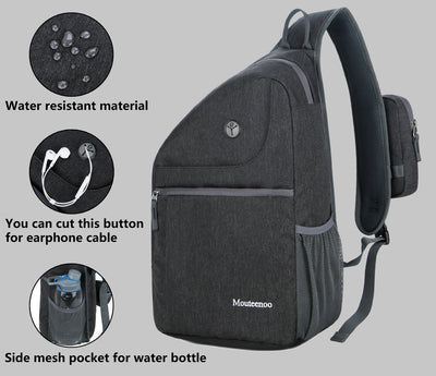 Mouteenoo Mochila Sling para hombres y mujeres